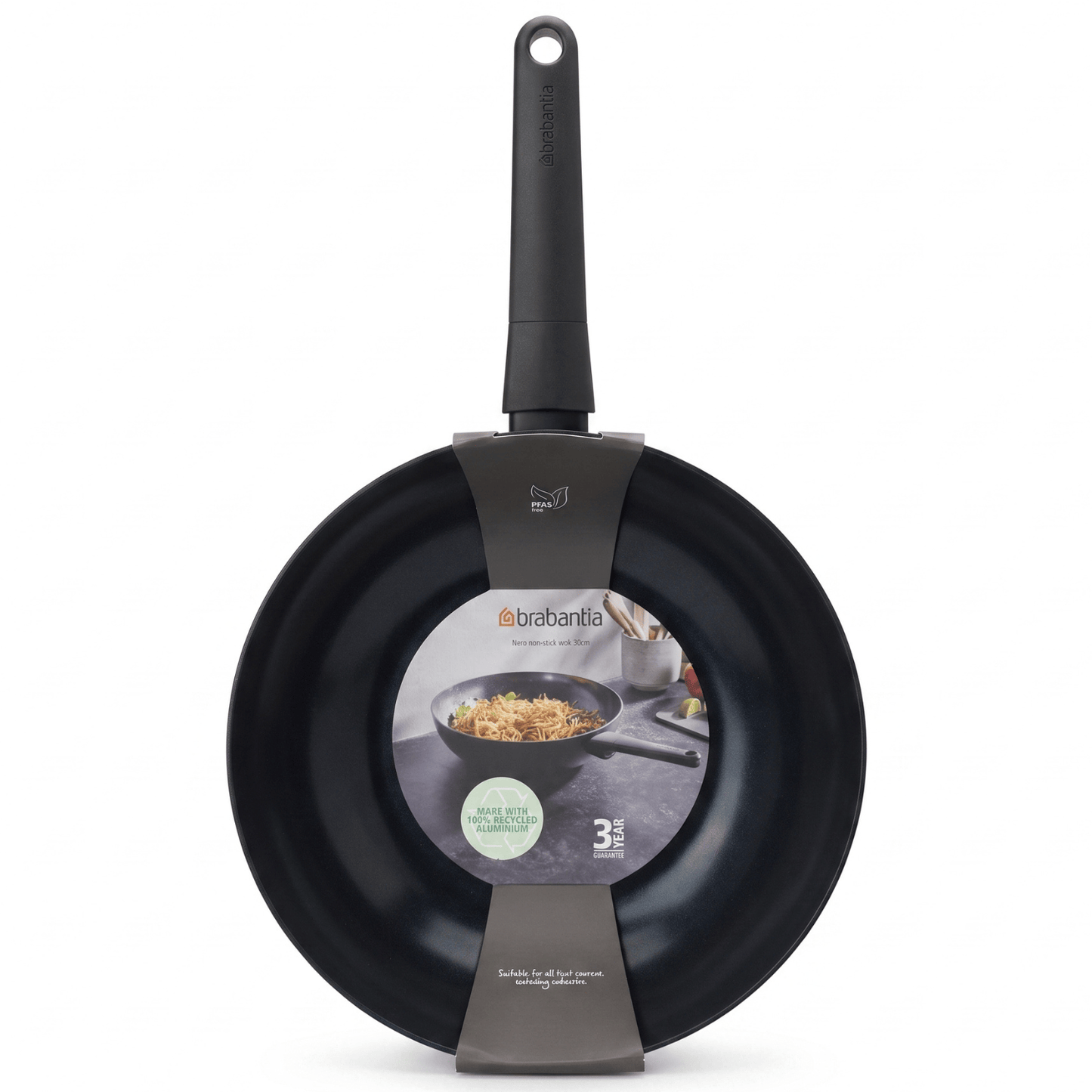 Brabantia Nero Wokpan - 30 cm - PFAS-vrij | Cookvero 5410577031744