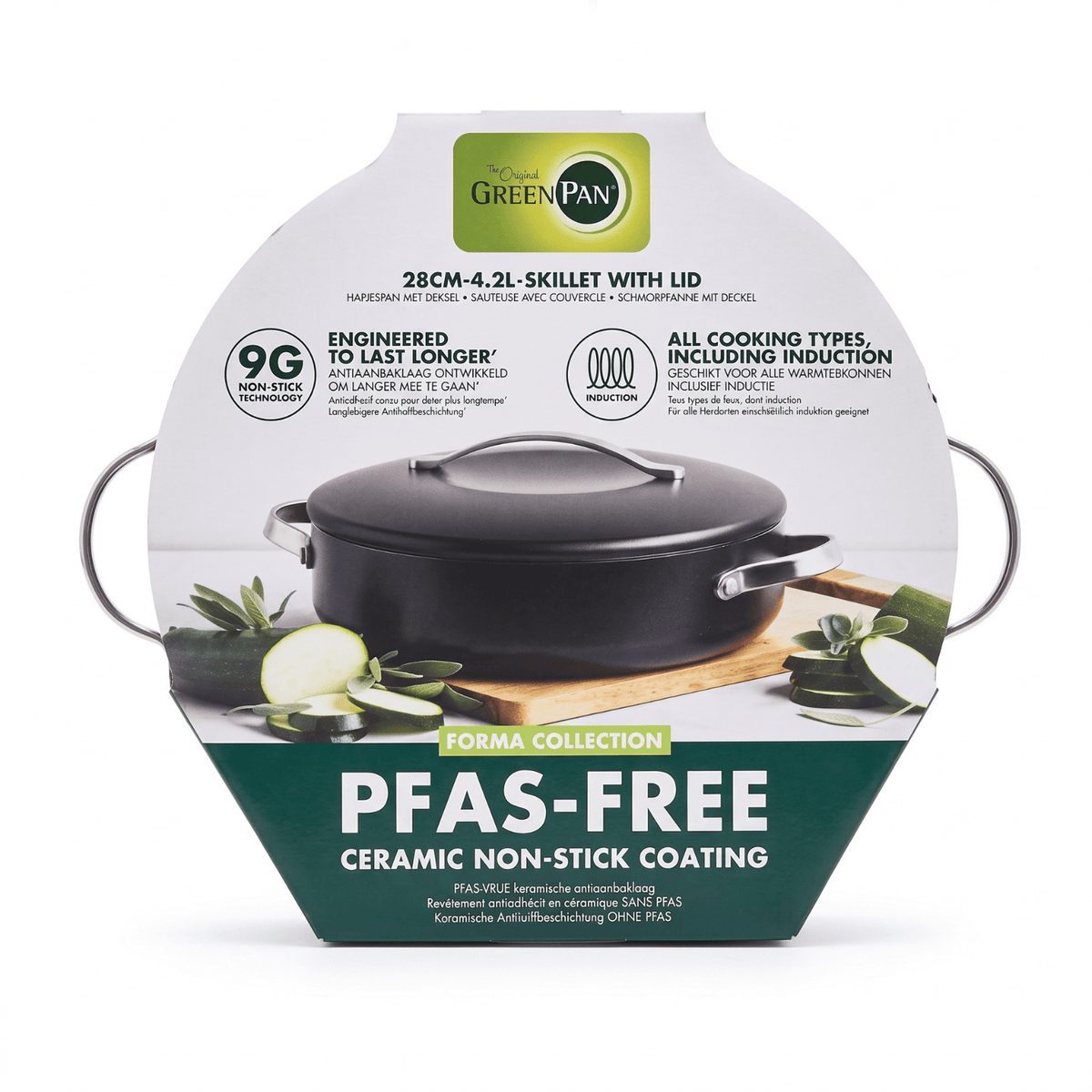 GreenPan Forma Hapjespan 28 cm met Deksel | COOKVERO
