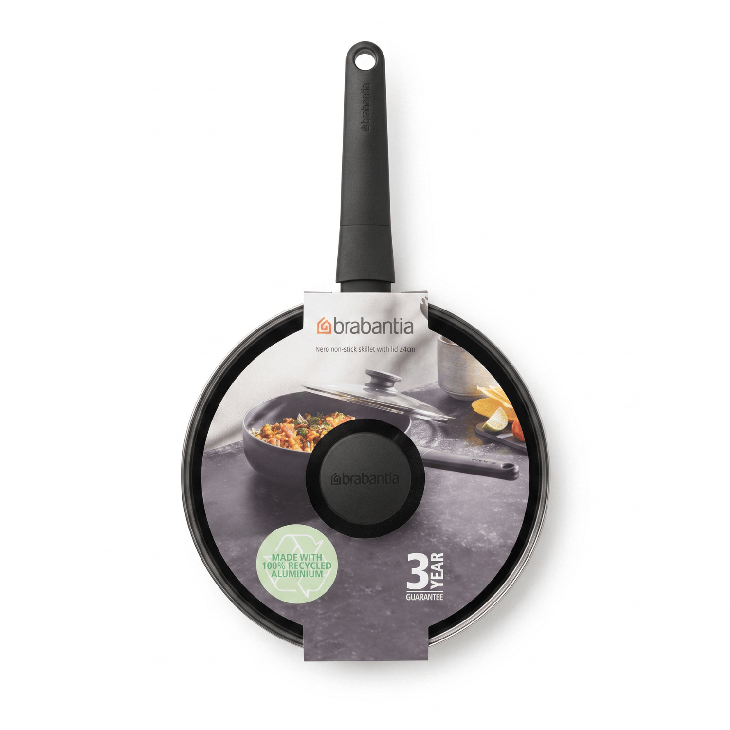 Brabantia Nero Hapjespan - 24 cm - PFAS-vrij | Cookvero 5410577031751