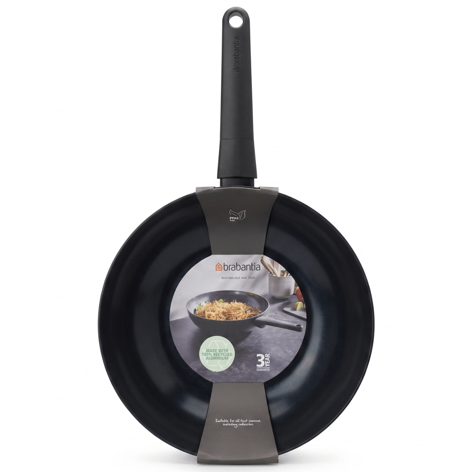 Brabantia Nero Wokpan - 30 cm - PFAS-vrij | Cookvero 5410577031744