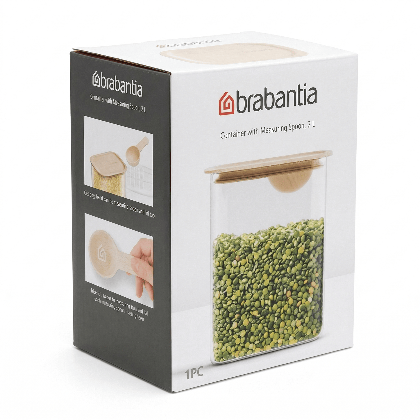 BRABANTIA VOORRAADBAKJE MET MAATLEPEL 2 L 5054903970200