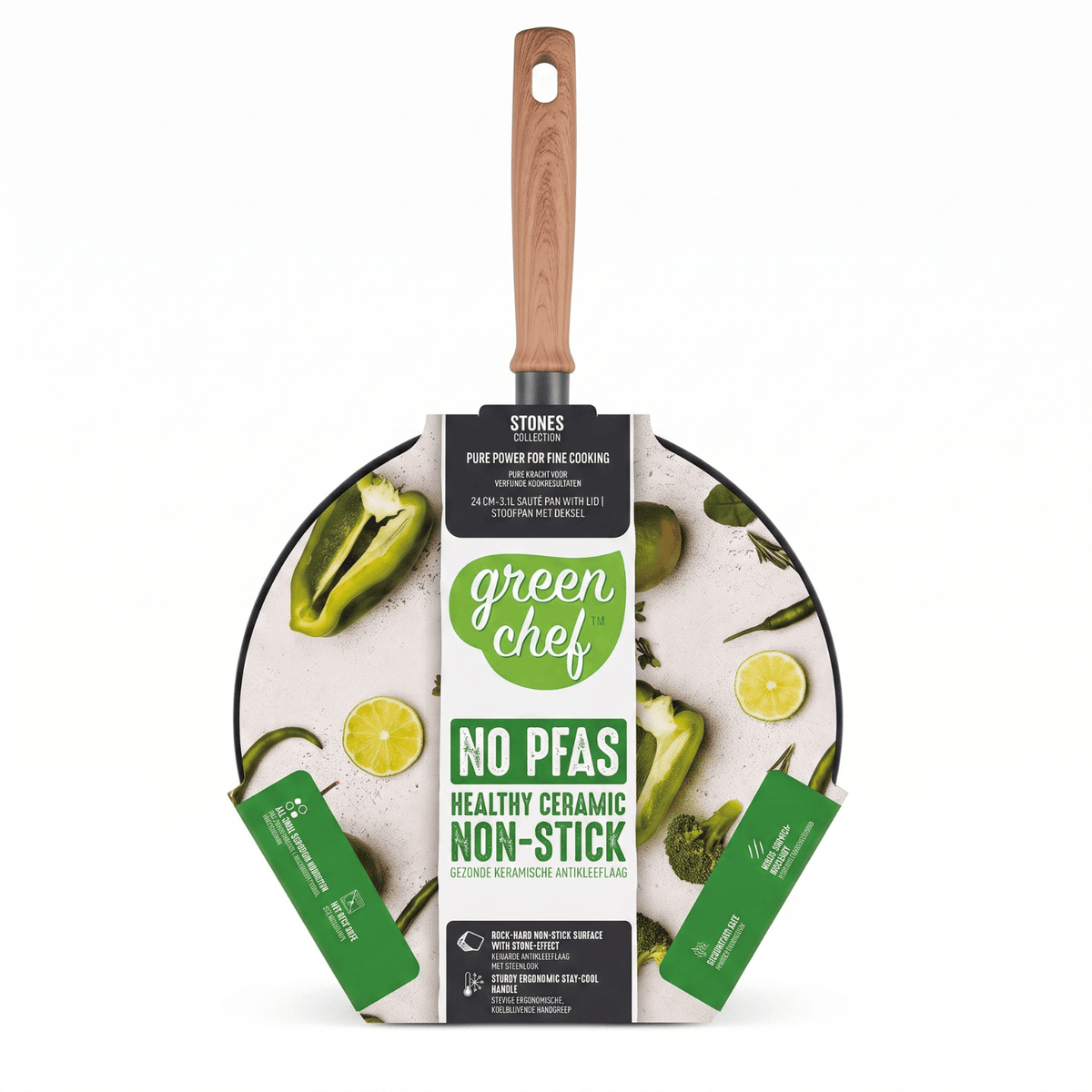 GreenChef Stone Hapjespan 24cm | COOKVERO 4894871014305