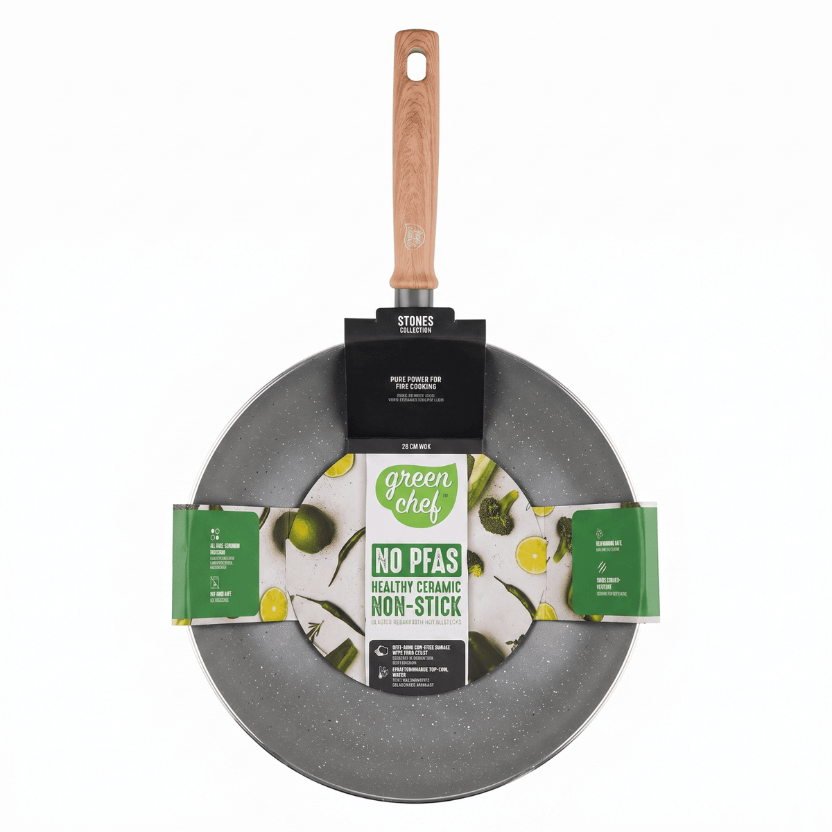 GREENCHEF STONE - WOK 28 CM - COOKVERO
