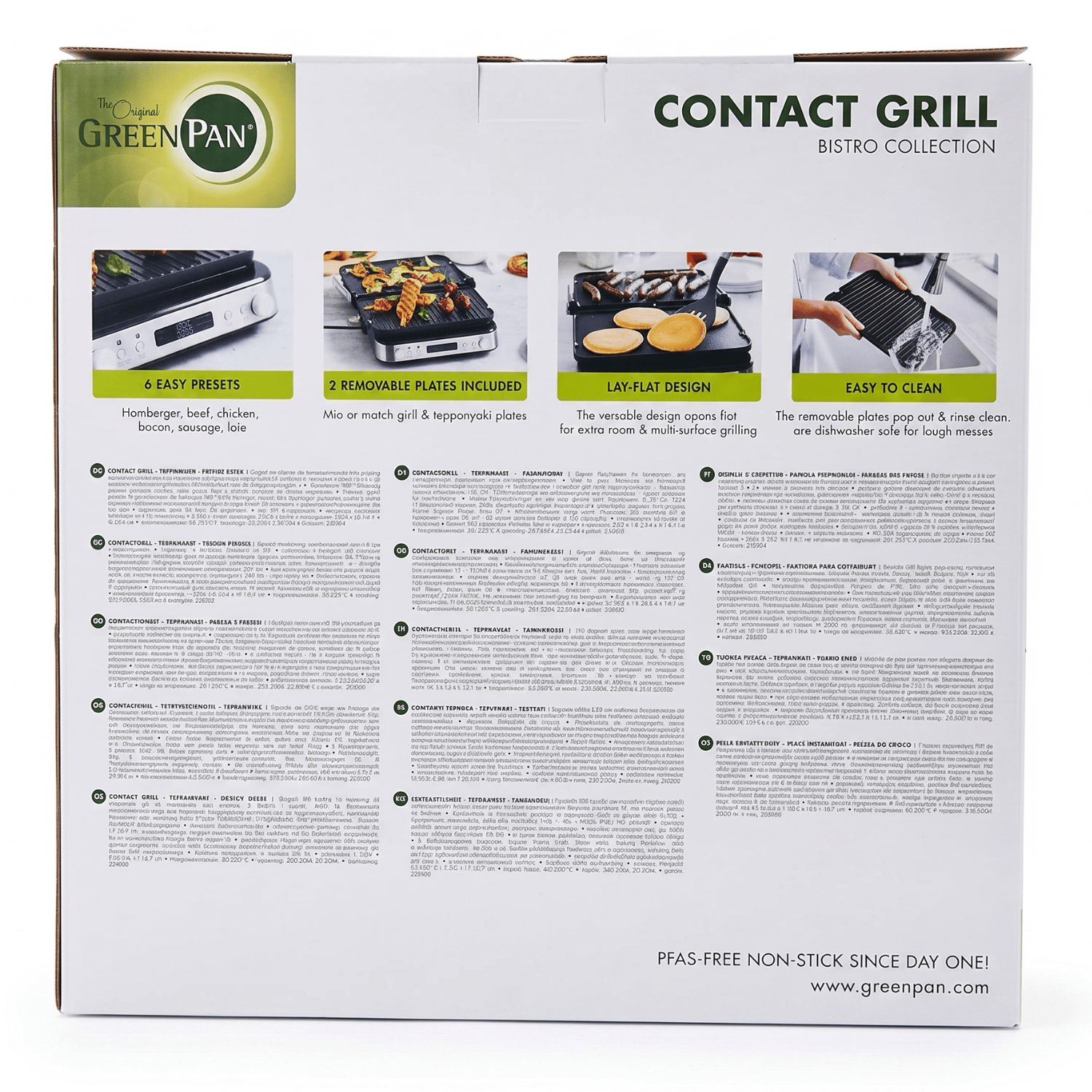 GreenPan Bistro Contactgrill - PFAS-vrij & Veelzijdig | COOKVERO 4894871033399