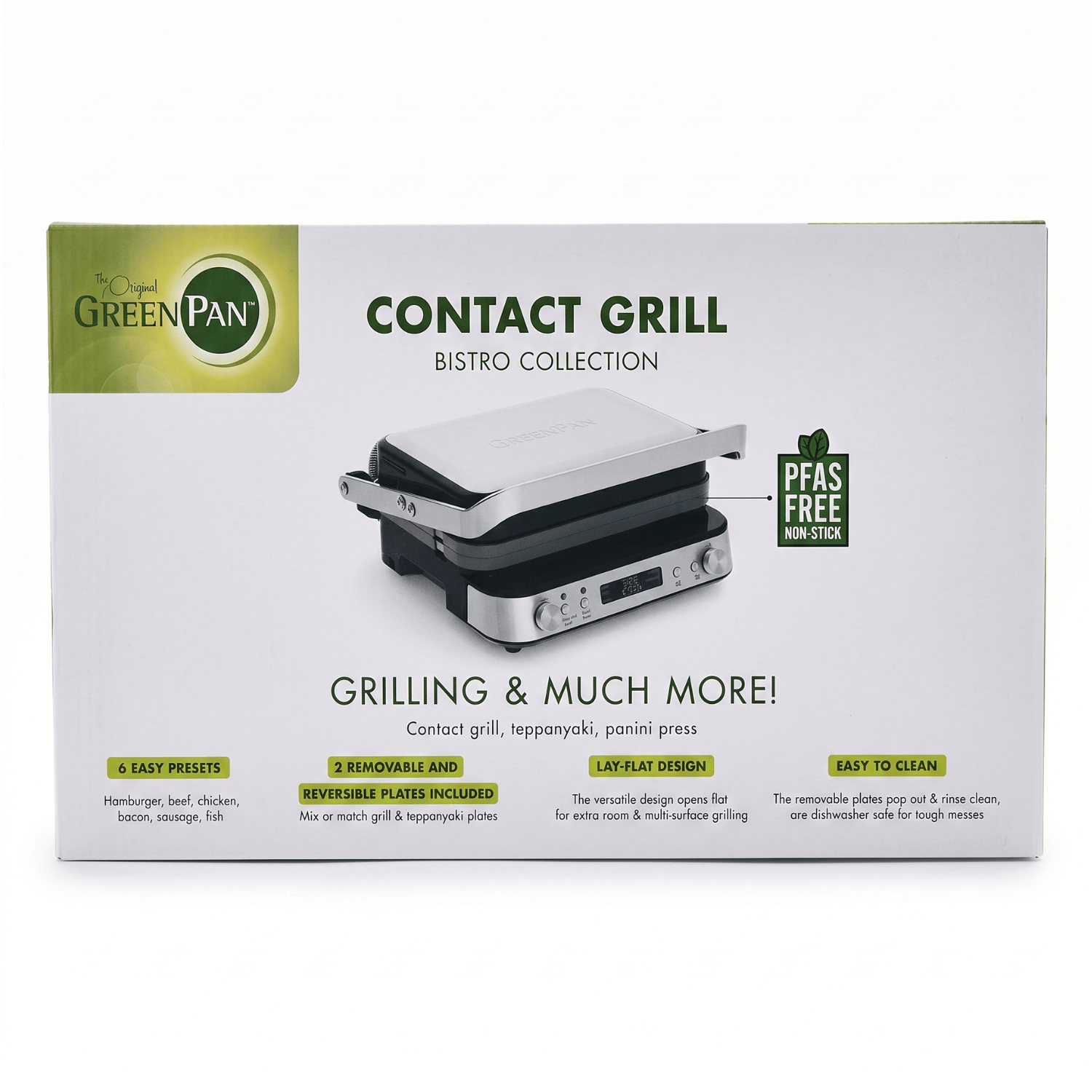 GreenPan Bistro Contactgrill - PFAS-vrij & Veelzijdig | COOKVERO 4894871033399