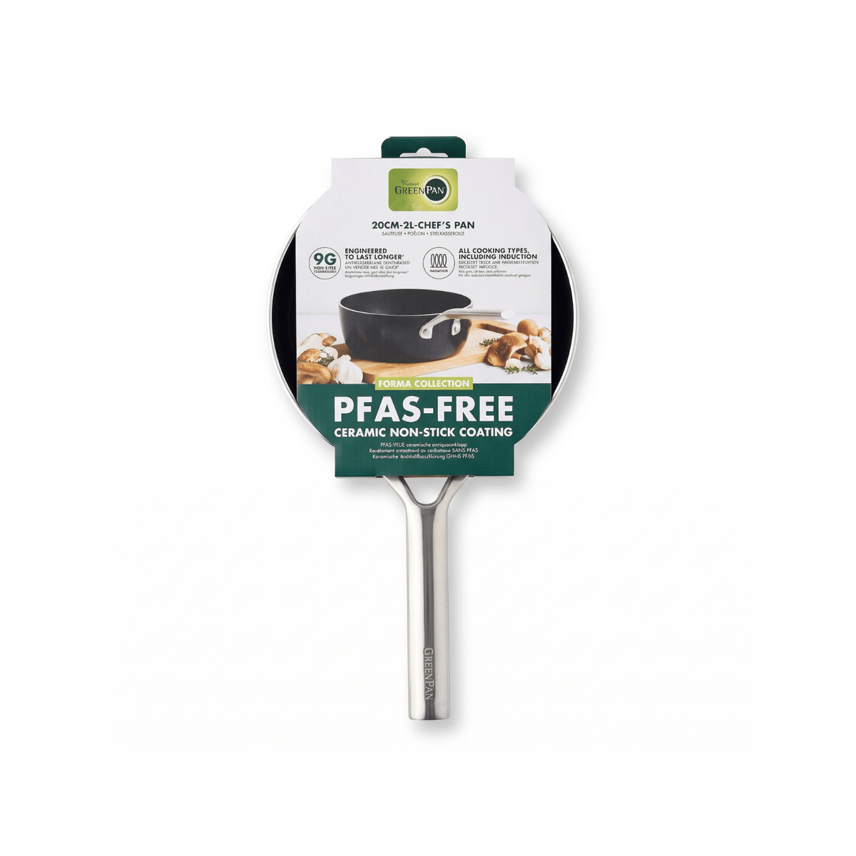 GreenPan Forma Chef's Pan 20 cm - PFAS-vrij & Inductie | COOKVERO