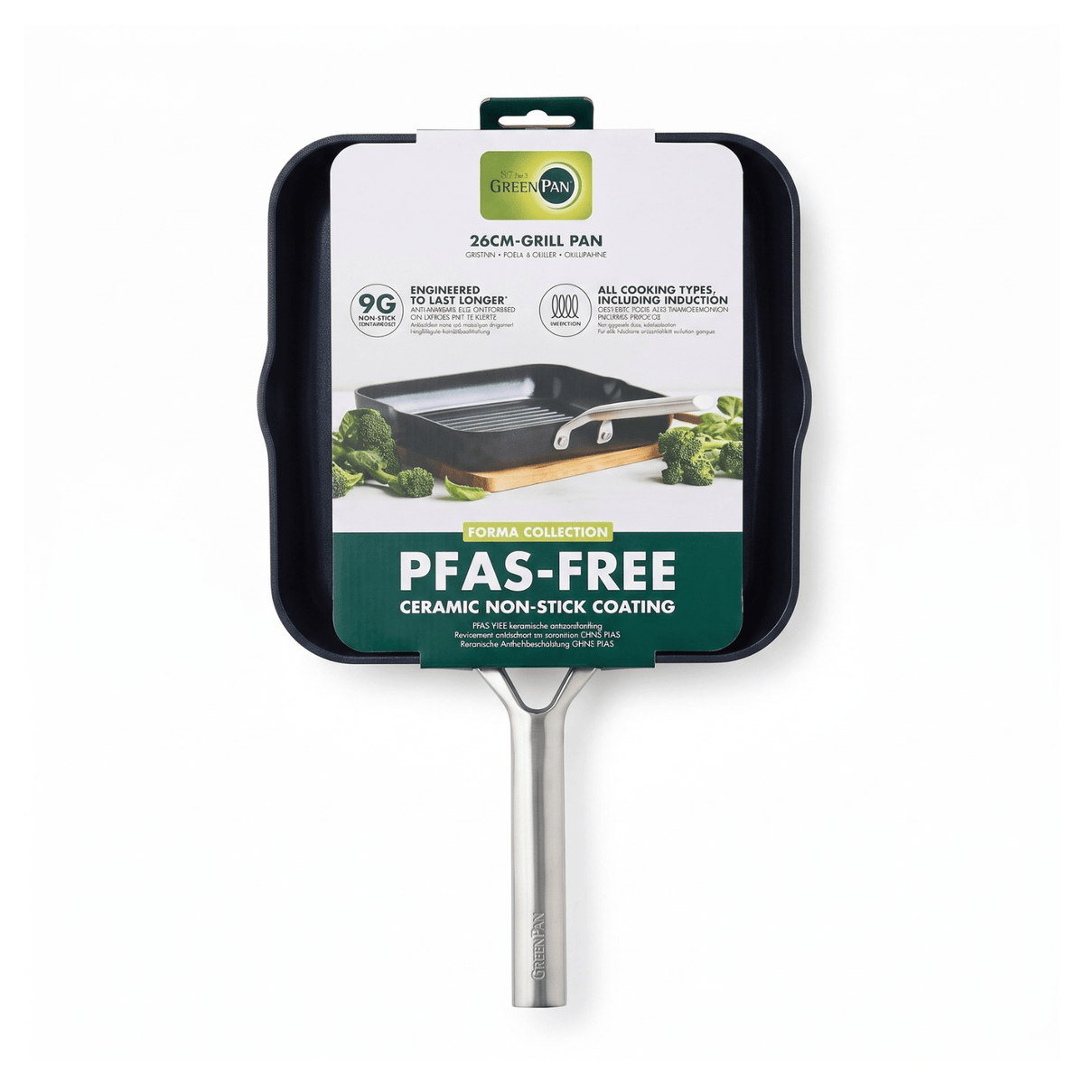GreenPan Forma Grillpan 28 cm - PFAS-vrij & Inductie | COOKVERO