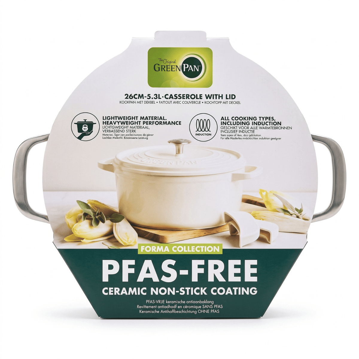 GreenPan Forma Lightweight Braadpan 28 cm Crème | COOKVERO