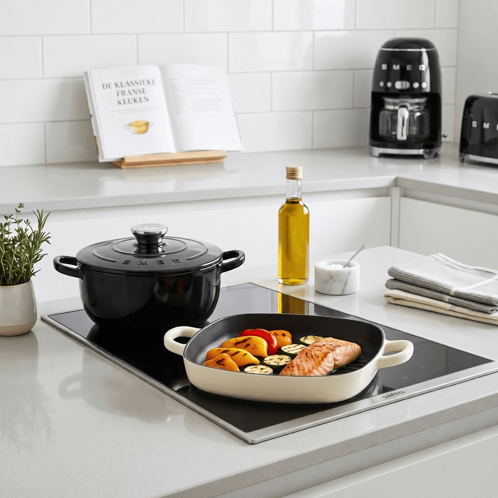 Smeg Braadpan Crème | COOKVERO 4895156698692