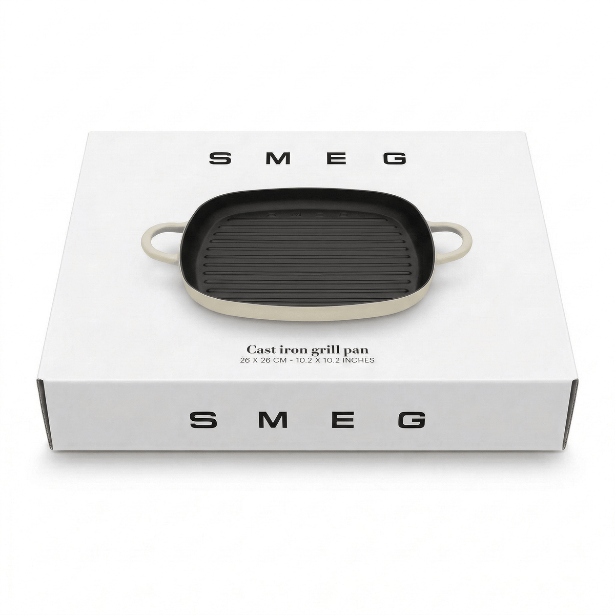SMEG - GRILLPAN CRÈME - COOKVERO