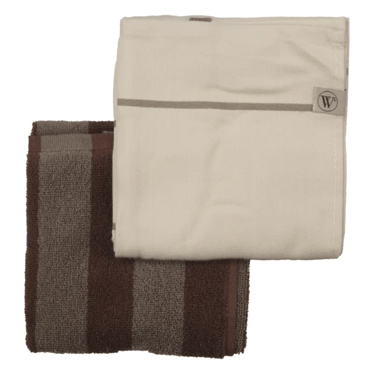 Walra Basic Brown Keukentextielset Bruin en Zandkleur | COOKVERO 8719023711047