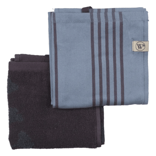 Walra Midnight Ginkgo Keukentextielset Blauw | COOKVERO 8719023710569
